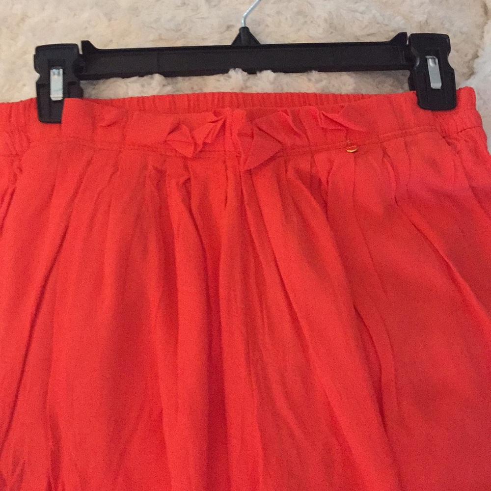Anthropologie wide leg tangerine summer pant